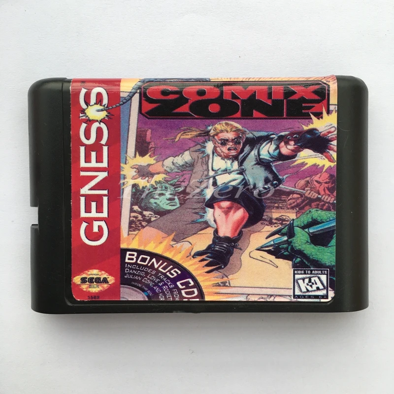 

Comix Zone EU/JAP Shell for 16 bit Game Card for Genesis System for Sega Mega Drive