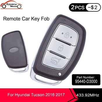 

KEYECU Smart Remote Car Key Fob 3 Button 433.92MHz ID47 Chip for Hyundai Tucson 2016 2017 P/N: 95440-D3000