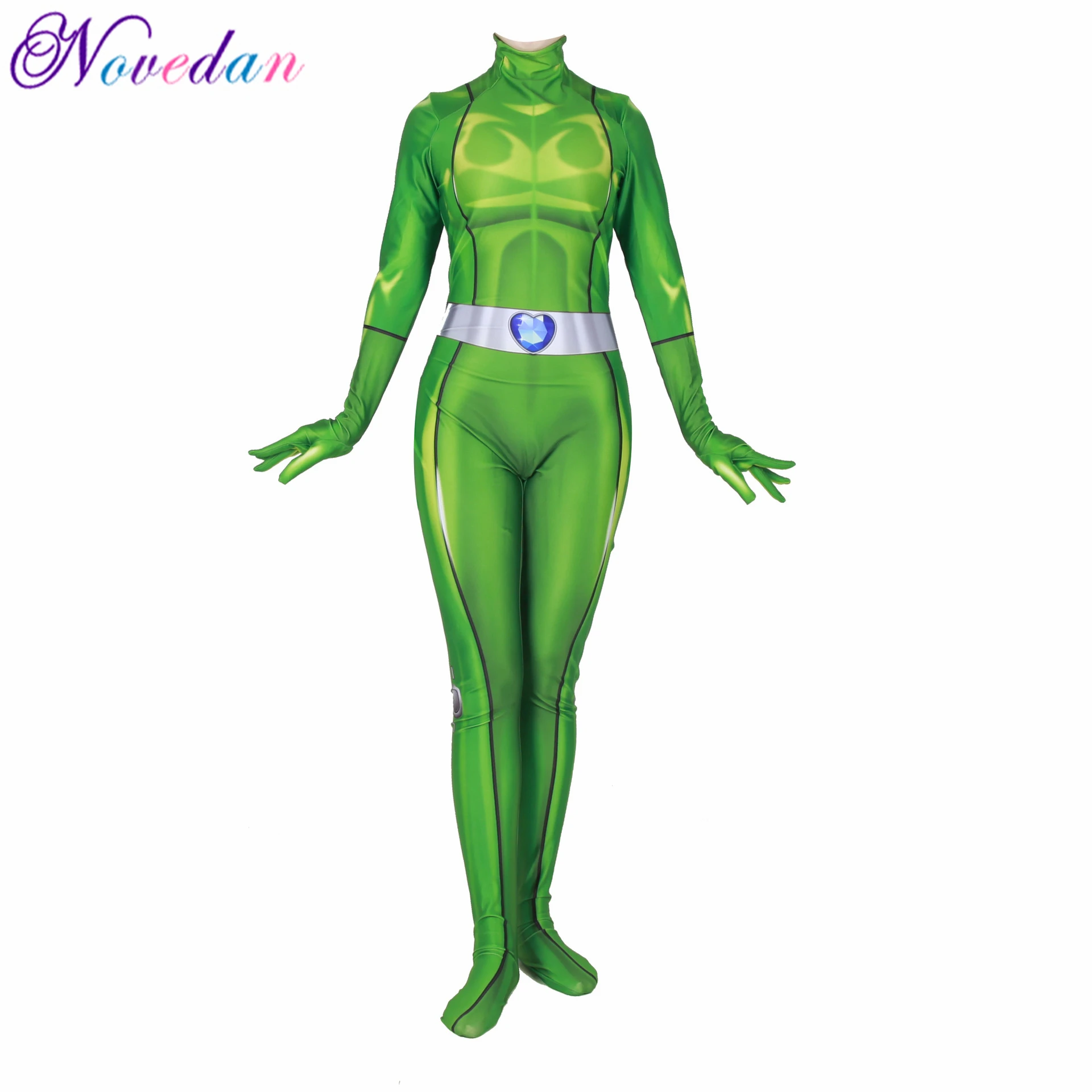 Billig Völlig Spies Cosplay Kostüm Anime Clover Sam Alex Body Anzug Zentai Overalls Disguise Halloween Für Frauen Mädchen Kinder