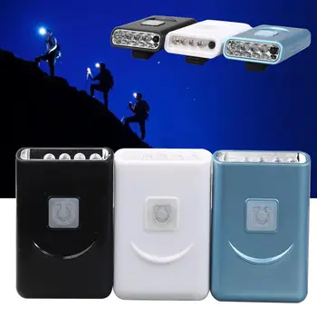 

Rechargeable 5LED Headlamp bright brim light head cap hat lamp USB infrared sensor XPE
