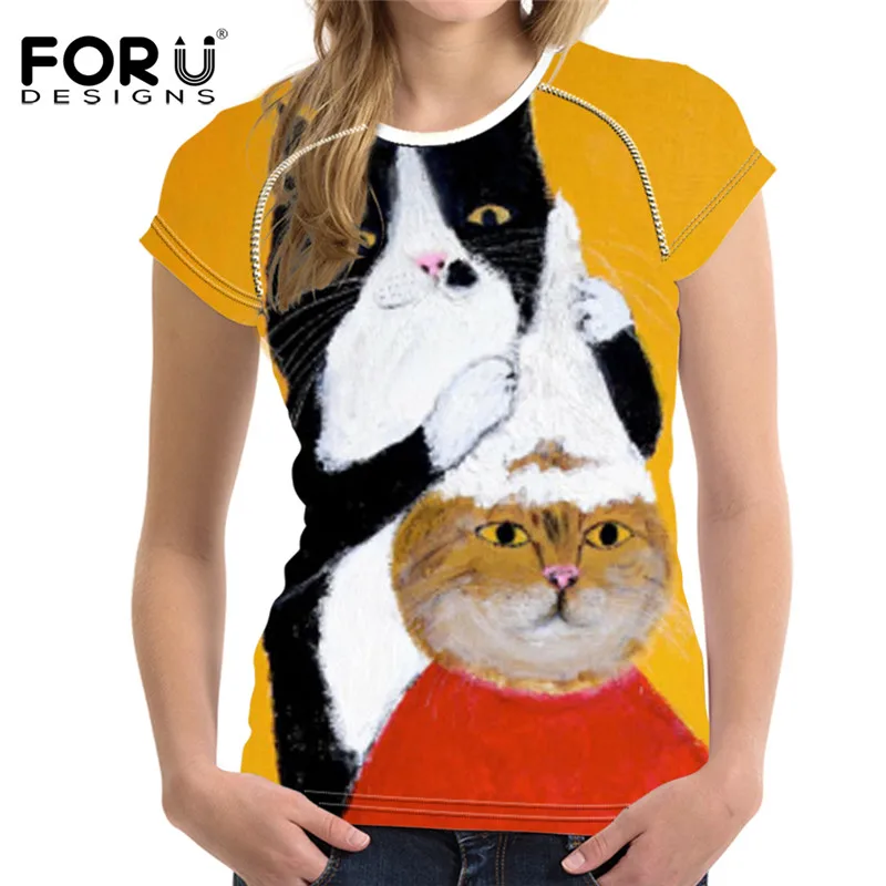 FORUDESIGNS/Женская дышащая Спортивная футболка с короткими рукавами для фитнеса, йоги, спортзала, бега для женщин, топ, футболка для бега, высококачественная одежда