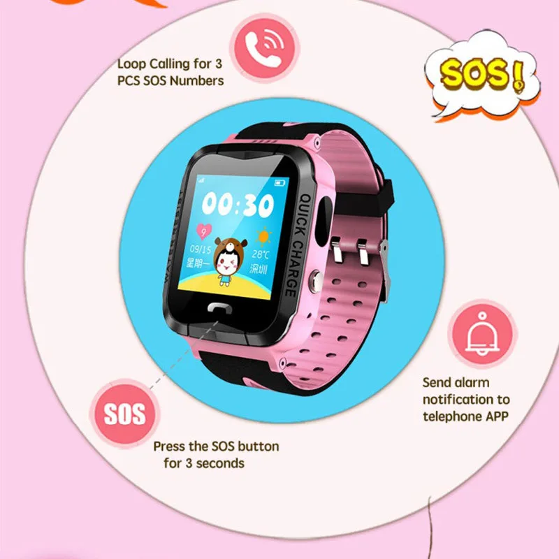 NEW V6G GPS Kids Watches Baby Smart Watch for Children SOS Call Location Finder Locator Tracker Anti Lost Monitor Smartwatch