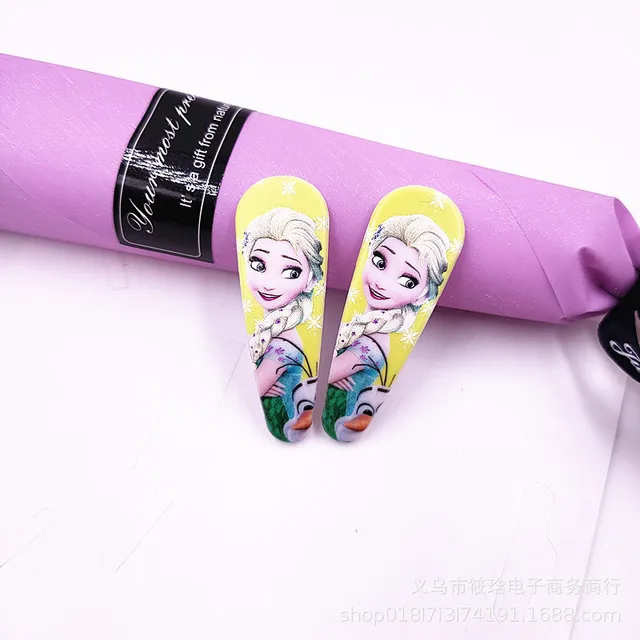 Disney Mickey Minnie Frozen Hairpin Cute Girls Headdress Children Hairpin Cartoon Girl Side Clip Hair Accessories Birthday Gifts 22