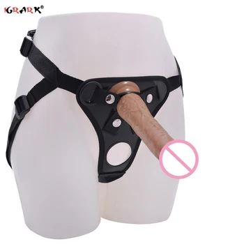 PU Leather Flirting Sexy Belt with Harness Strap SM Sex Toys for Men Women Lesbian Couple Masturbation Hollow 1