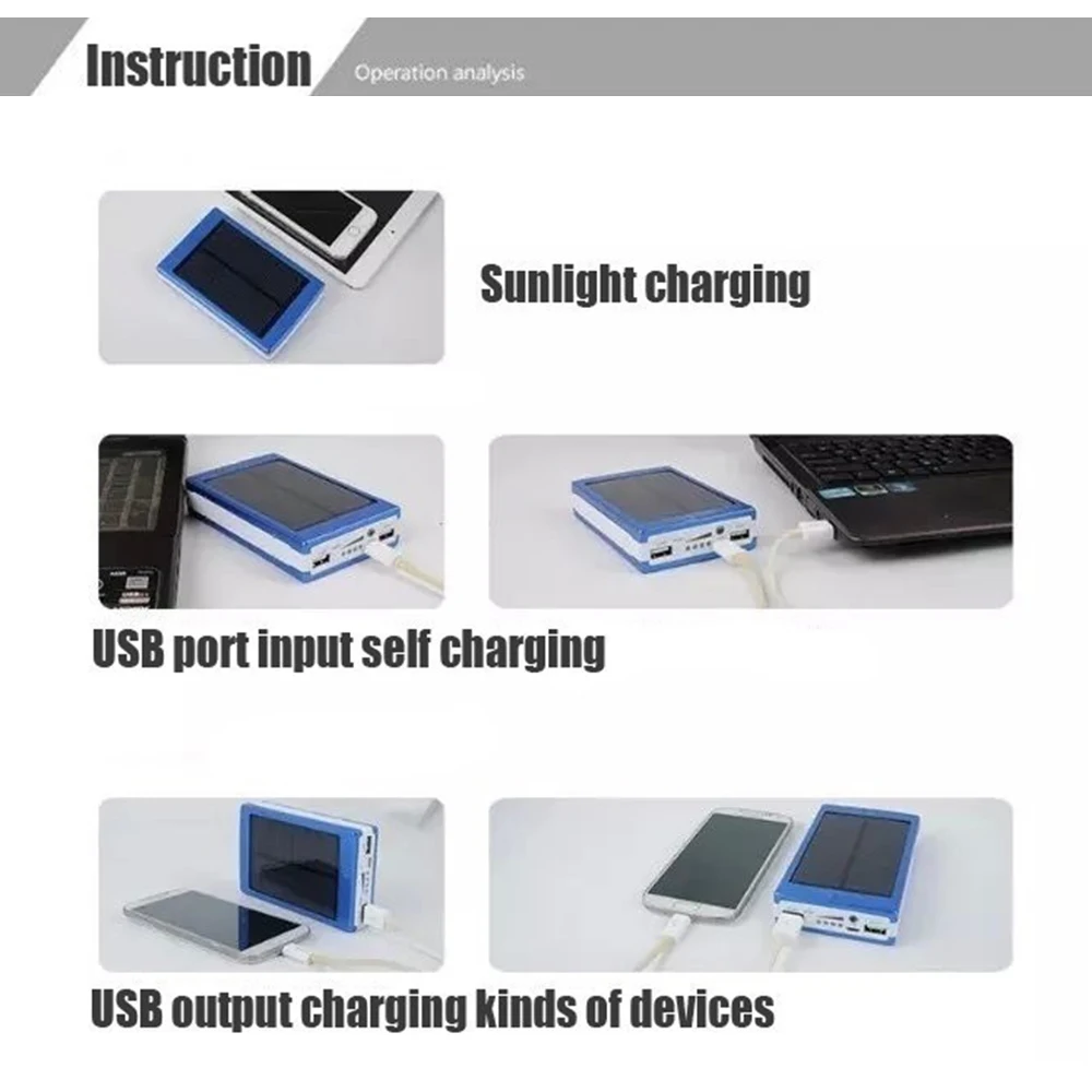 Двойной USB светодиодный печатная плата, панель солнечной энергии, чехол для дома, сделай сам, солнечная панель, аккумулятор 18650, сделай сам, домашнее портативное зарядное устройство