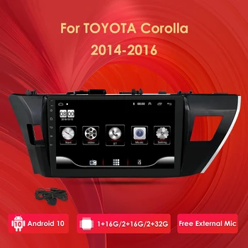 

2Din Android10 Car Radio Media Player for Toyota Corolla 2013 2014 2015 Autoradio Stereo Video Headunit Wifi 4G European Version