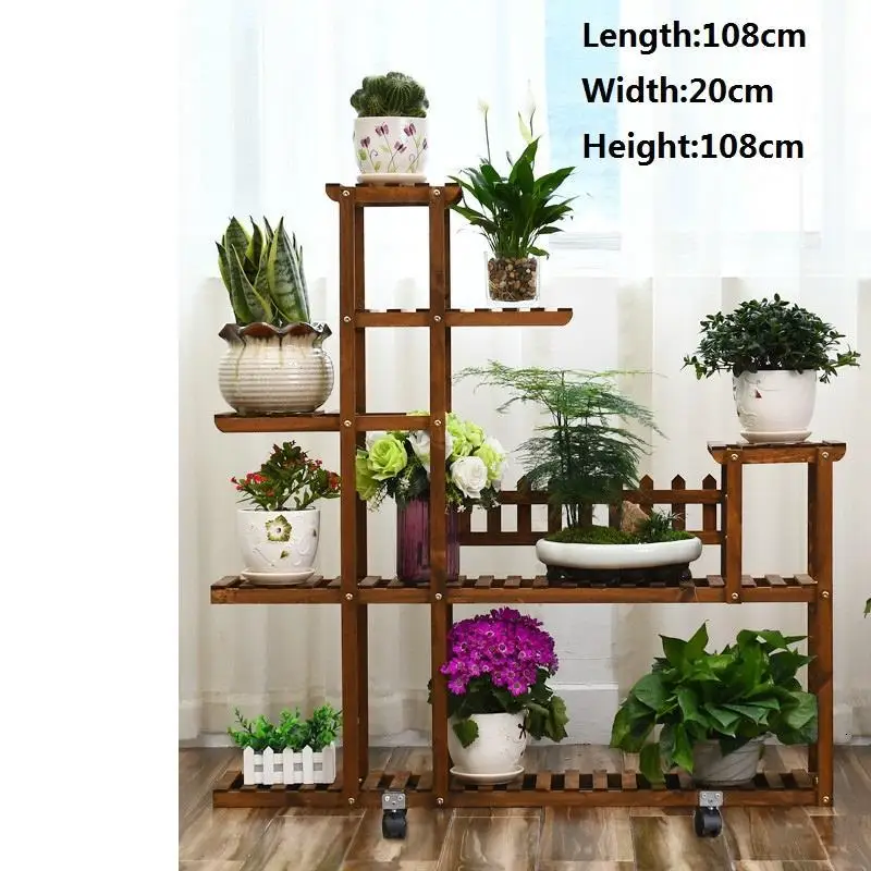 Repisa сад дерево Mueble Para Plantas деревянные полки для Варанды стойки открытый стенд балкон цветок Stojak Na Kwiaty завод полка - Цвет: Version L