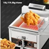 BDH15L Table Top Gas Deep Fryer French Fries Frying Machine Potato Chicken Fish Fried Machine with Temperature Control 3