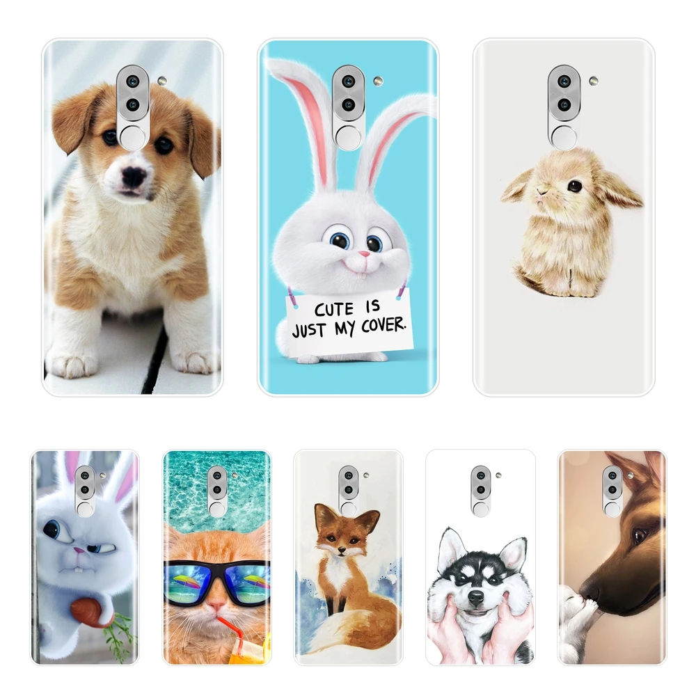 Силиконовый чехол для Huawei Honor 4X 5A 5X 6 6X 5C 6C 6A Pro с милыми животными 4C чехлы телефонов