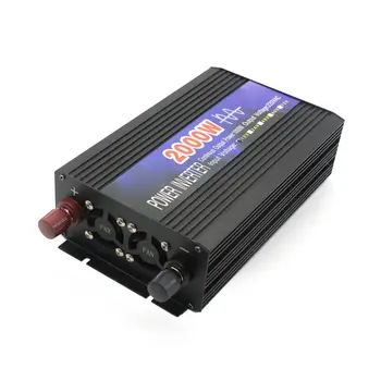 

2000W Pure Sine Wave Intelligent String Inverter Dual Digital Display Power Inverter Car Converter Adapter with Dual Fan