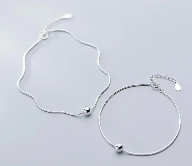 1 шт. реальные. 925 пробы серебряные ювелирные украшения Snakebone& бусины Европа браслет для женщин GTLS882