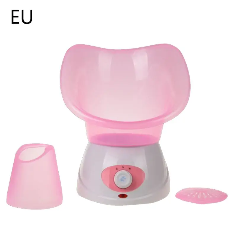 EU Pink Пароварка для лица, Глубокое Очищающее средство, распылитель тумана, спа паровой инструмент для ухода за кожей - Цвет: EU Pink