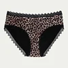 3pcs Leopard Printing Women Menstrual Panties Physiological Undies Four Layer Leakproof High Waist Mesh Menstrual Underwear ► Photo 2/6