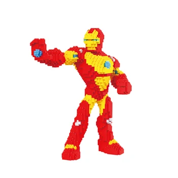

HC 1039 Super Hero Iron Man Kits 3D Model 2150pcs DIY Diamond Mini Building Small Blocks Bricks Toy for Children Gifts