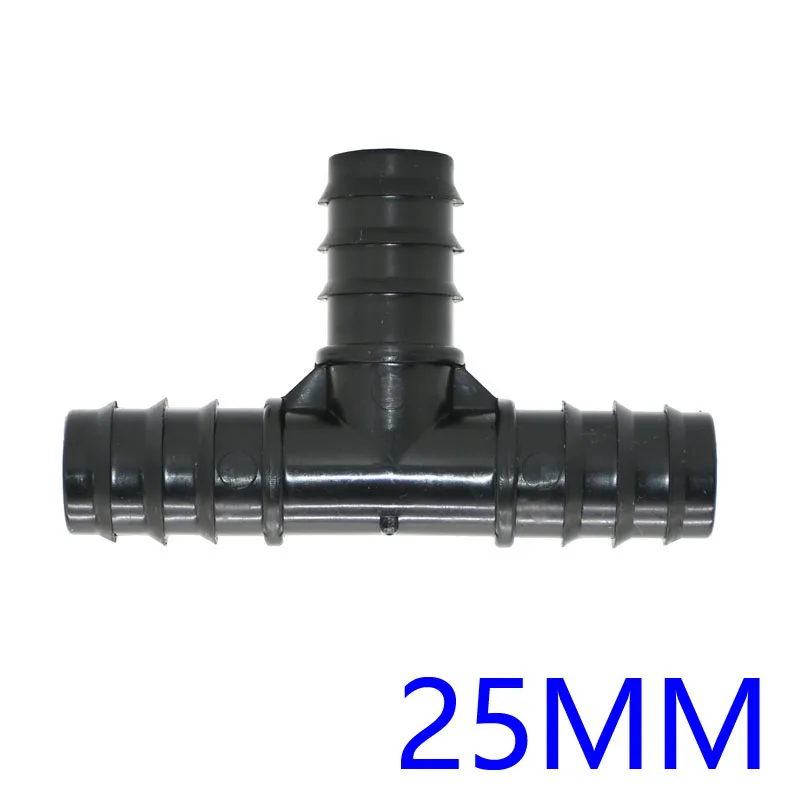 25mm Garden hose tee water splitter DN20 garden irrigation 3 way connector tee barbed adapter 25pcs