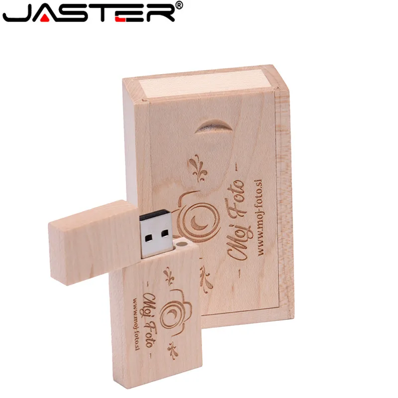 Бренд JASTER, Пользовательский логотип, деревянная usb 2,0, 4 ГБ/16 ГБ/32 ГБ/64 Гб/128 ГБ, версия, флеш-накопитель, флешка, USB флешка