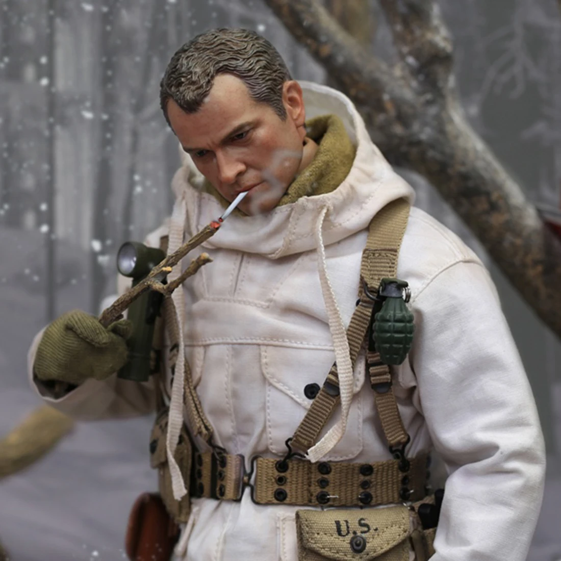 1/6 30 см солдатская модель костюм реалистичный головной убор DIY ручной работы солдат армии США 28th Ardennes дивизия 1944