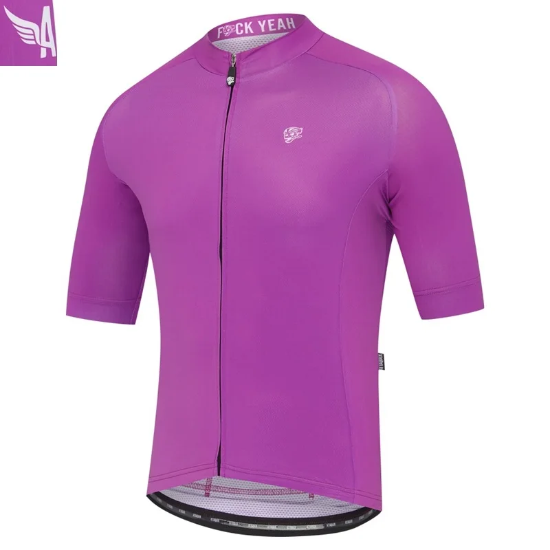 Attaquer А-силуэт фиолетовый оранжевый красный кофе Велоспорт Джерси для мужчин 4 цвета стиль короткий рукав с крыльями А+ логотип езда Рубашка Go Pro одежда