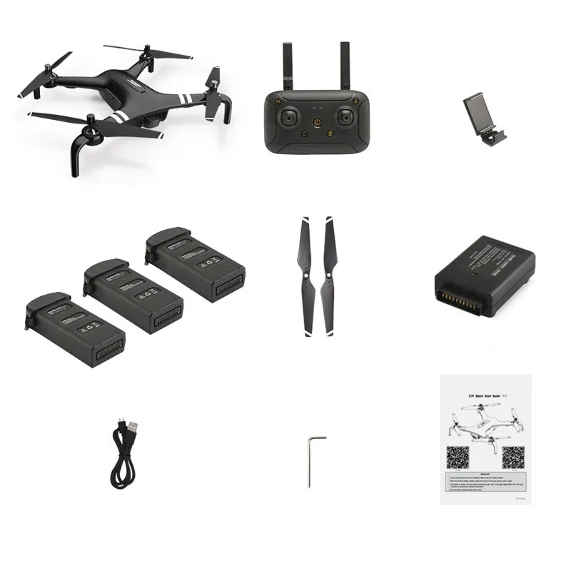 Black 3 Batteries JJRC X7P SMART 5G wifi 1 км FPV w/4 K камера двухосевой карданный бесщеточный мотор Радиоуправляемый Дрон Квадрокоптер Мультикоптер Модель RTF игрушки - Цвет: Black 3 Batteries