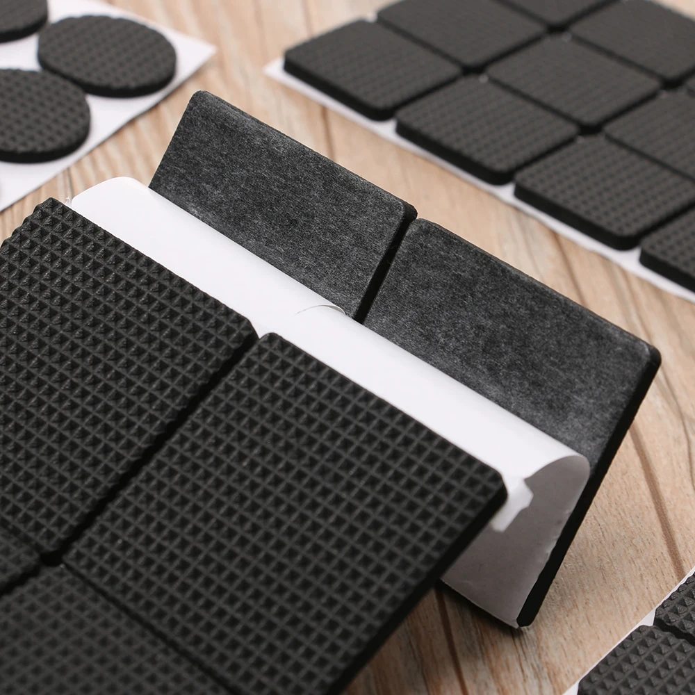 Soft Thickening Bumper Chair Fittings Self-adhesive Geometric Shape Floor Protector Anti-slip Mat Anti Rub Furniture Leg Pads