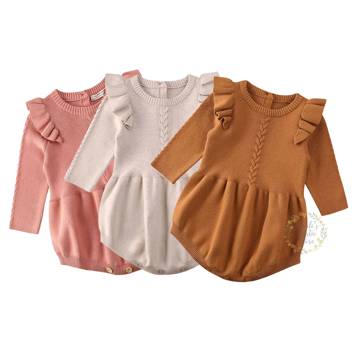 Весенне-осенняя одежда для малышей 2020 г. Трикотажное боди новорожденных девочек