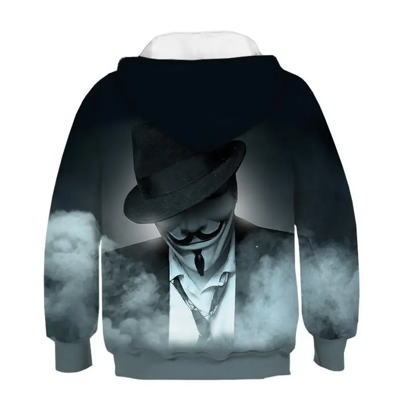 V for Vendetta/толстовка с капюшоном с 3D принтом для мальчиков и девочек, Забавная детская толстовка с капюшоном, коллекция года, модная детская толстовка с 3d принтом, хип-хоп X Task Force