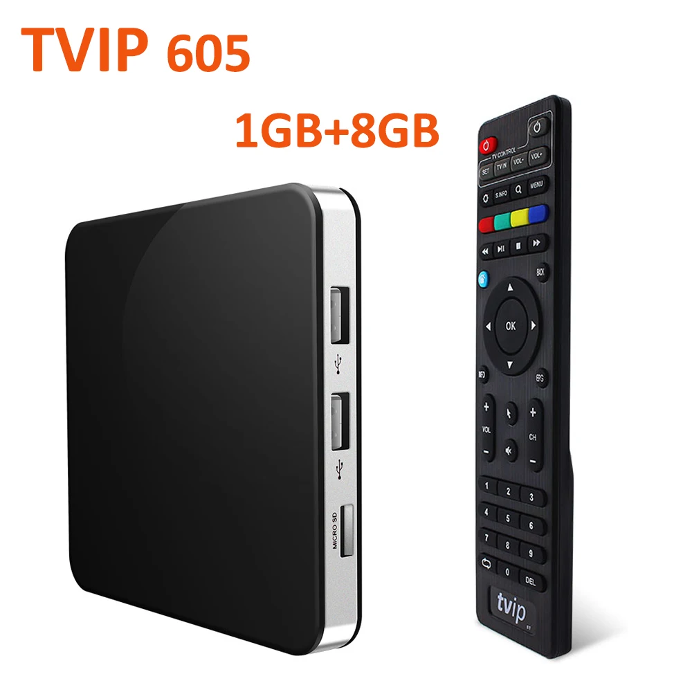 

TVIP S-Box v.605 Amlogic S905X Quad Core tv box linux TVIP 605 Smart set top box 1GB RAM 8GB ROM 4K IPTV TVIP605 Media Player