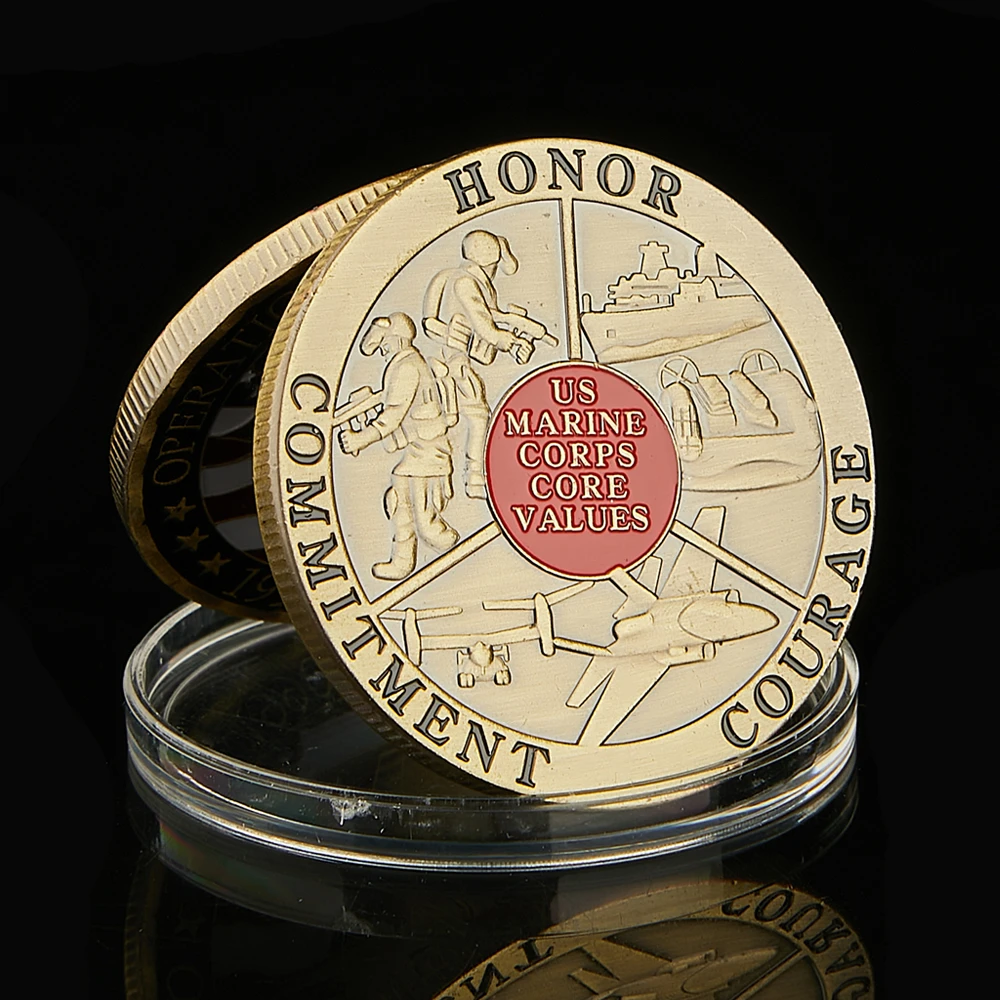 Usa Challenge Coin Core Value Honor Courage Commitment Medal Token Military  Coin - Non-currency Coins - AliExpress
