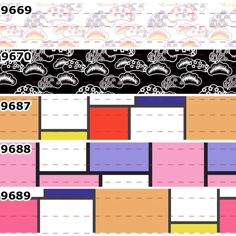 10 ярдов-Различные размеры-новый стиль китайские элементы лента с принтом