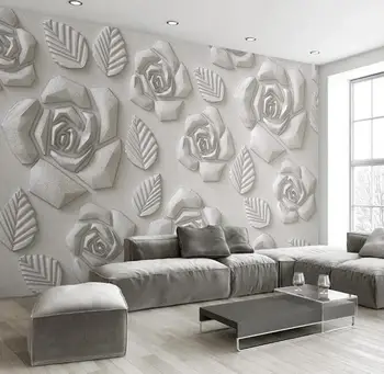 

[Self-Adhesive] 3D Stone Rose WG374 Wall Paper mural Wall Print Decal Wall Murals Belly