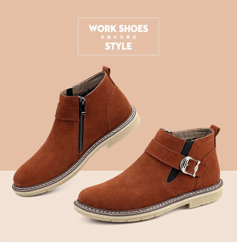 Мужские ботинки челси; сезон осень-зима; высокие ботильоны с острым носком; брендовая зимняя обувь из флока; модные мужские ботинки
