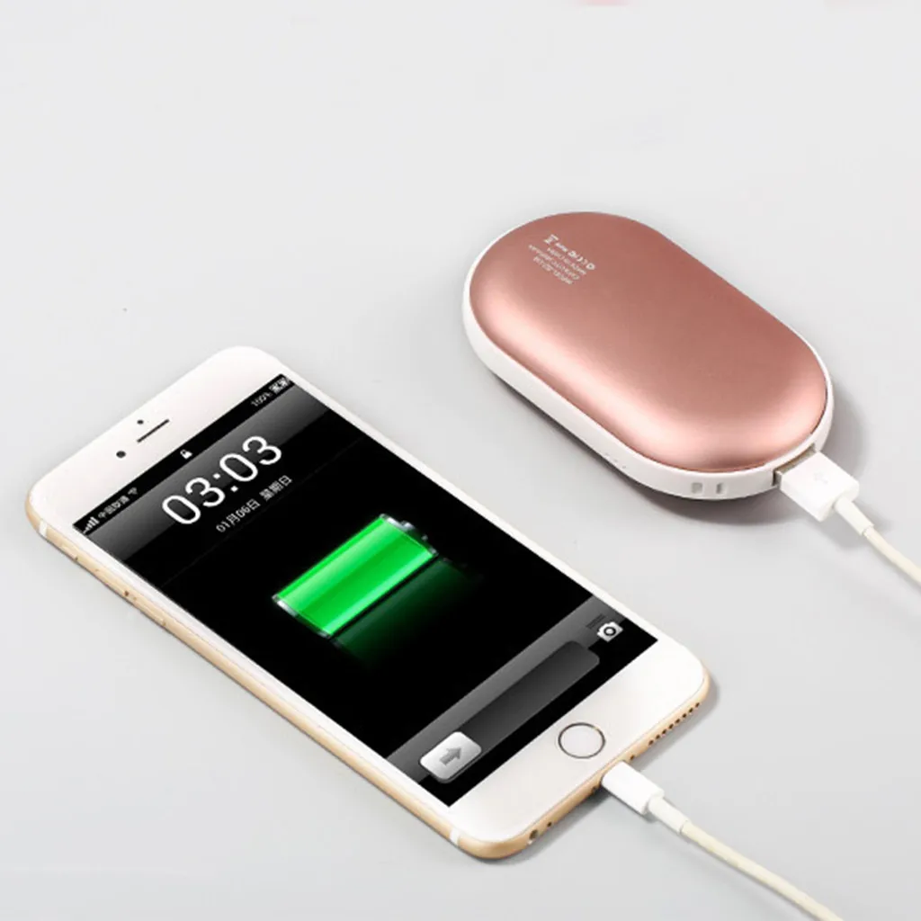 USB грелка для рук перезаряжаемая мини 5 в USB зимняя Зарядка сокровище многофункциональная горячая плита грелки для рук# YL10