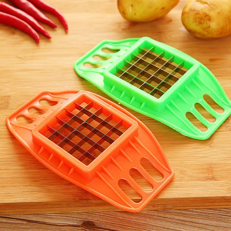 Stainless Steel Vegetable Potato Slicer Cutter Chopper Chips Making Tool Potato Cutting Fries Tool Kitchen Accessories