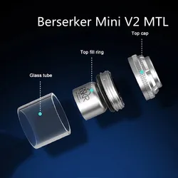 YUHETEC – tubes à essai en verre pour BSKR Berserker Mini V2 MTL 2ml, 5 pièces 