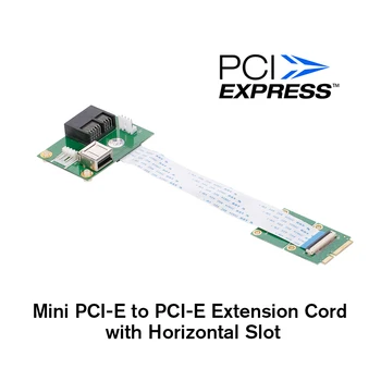 

Mini PCI-E to PCI-E Extension Cord Adapter Card with Horizontal Slot Support PCI-E 1X/4X/8X/16X for Notebook