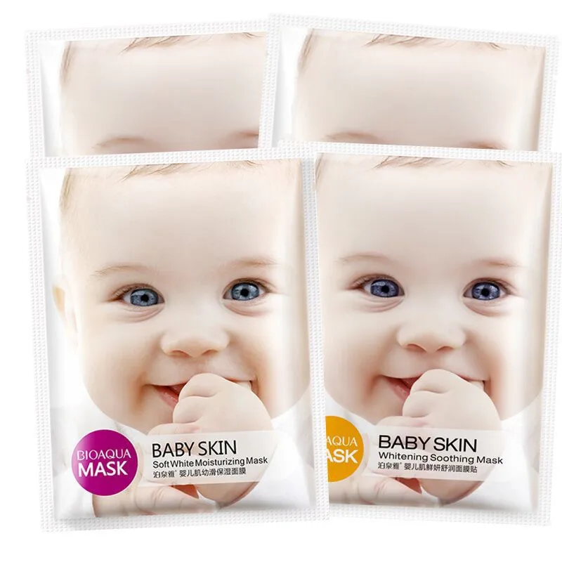 

Bioaqua Baby Skin Face Mask Smooth Moisturizing Tender Whitening Facial Skin Sheet Wrapped Mask Oil Control Hydrating Skin Care