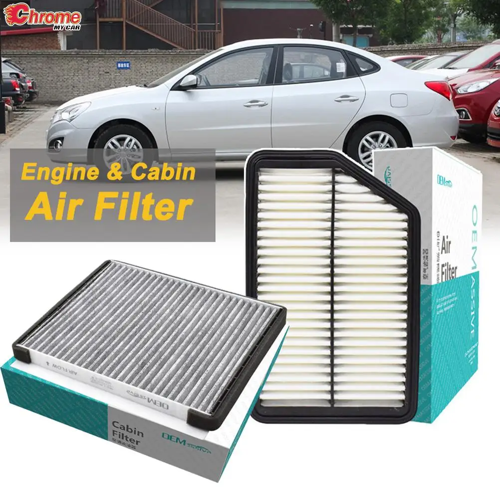 Combo Set Engine Cabin Pollen Air Filter For Hyundai Elantra GT Kia Forte Koup 2013 2014 2015 2016 2017 28113-2S000 97133-2H000 |