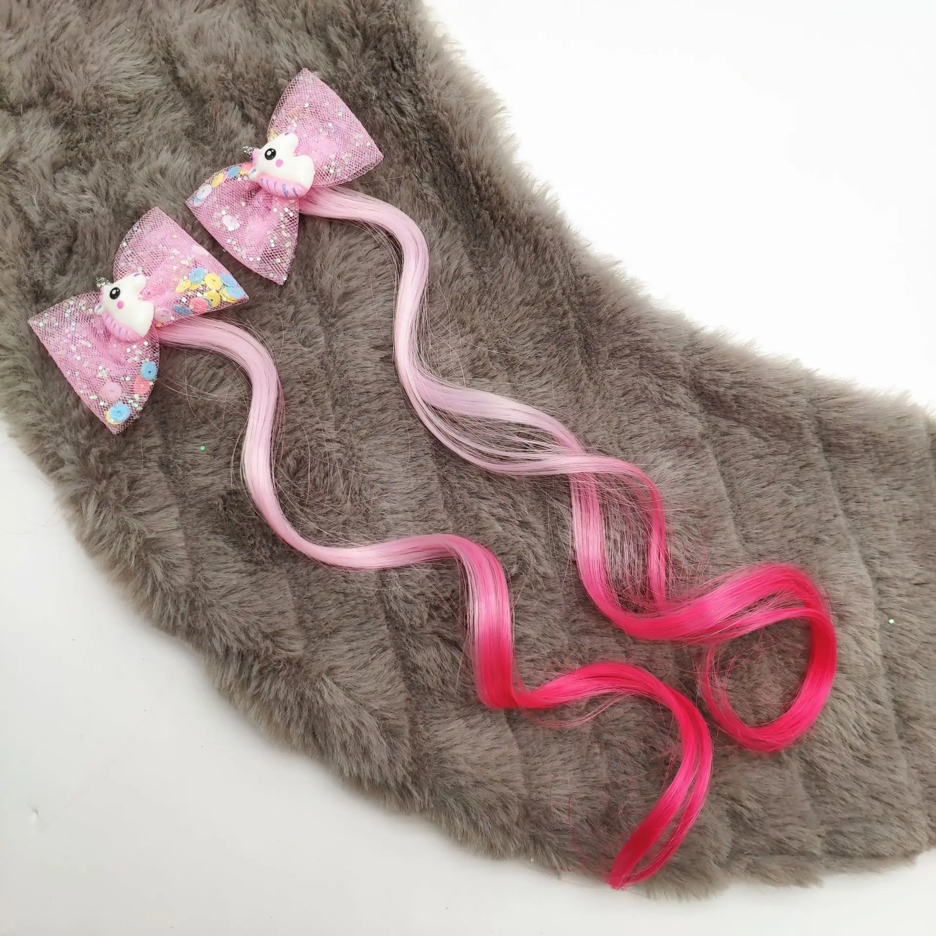 1 Pair Cartoon Hair Pins for Girls Kids Hair Accessories Dress Headwear Princess Braid Hair Clips Children Gift - Цвет: girls hairpins 09