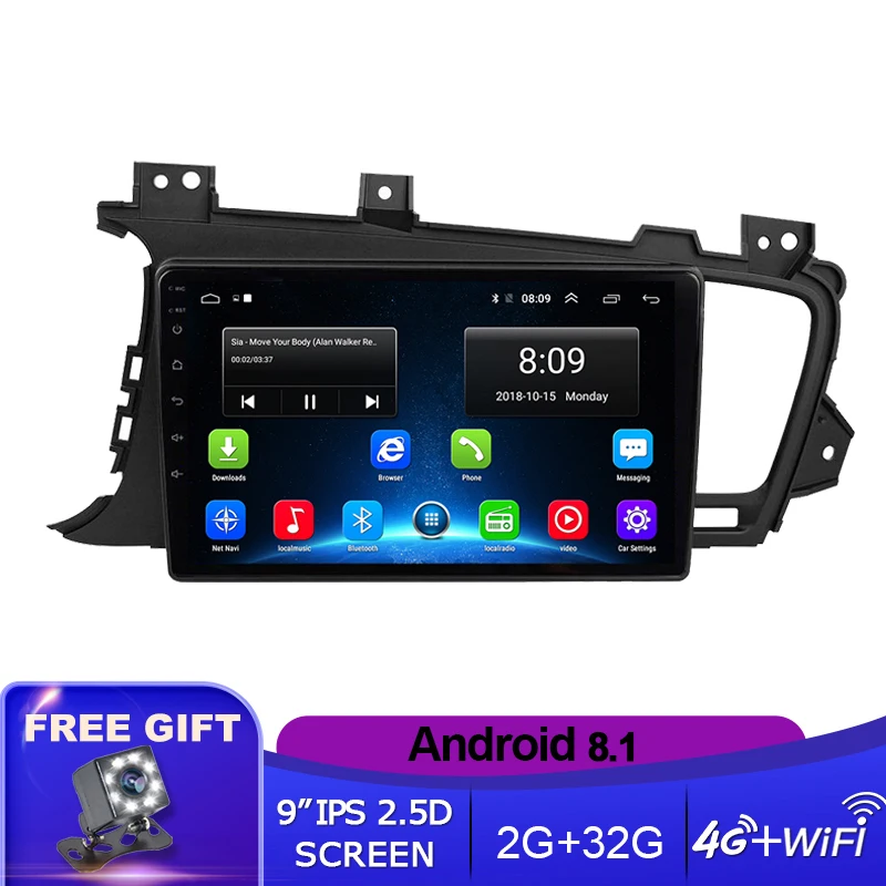 

9" Car Radio For Kia Optima 3 K5 2011 2012 2013 2014 Car Radio Multimedia Video Player GPS No 2din Android 8.1 Car DVD Player