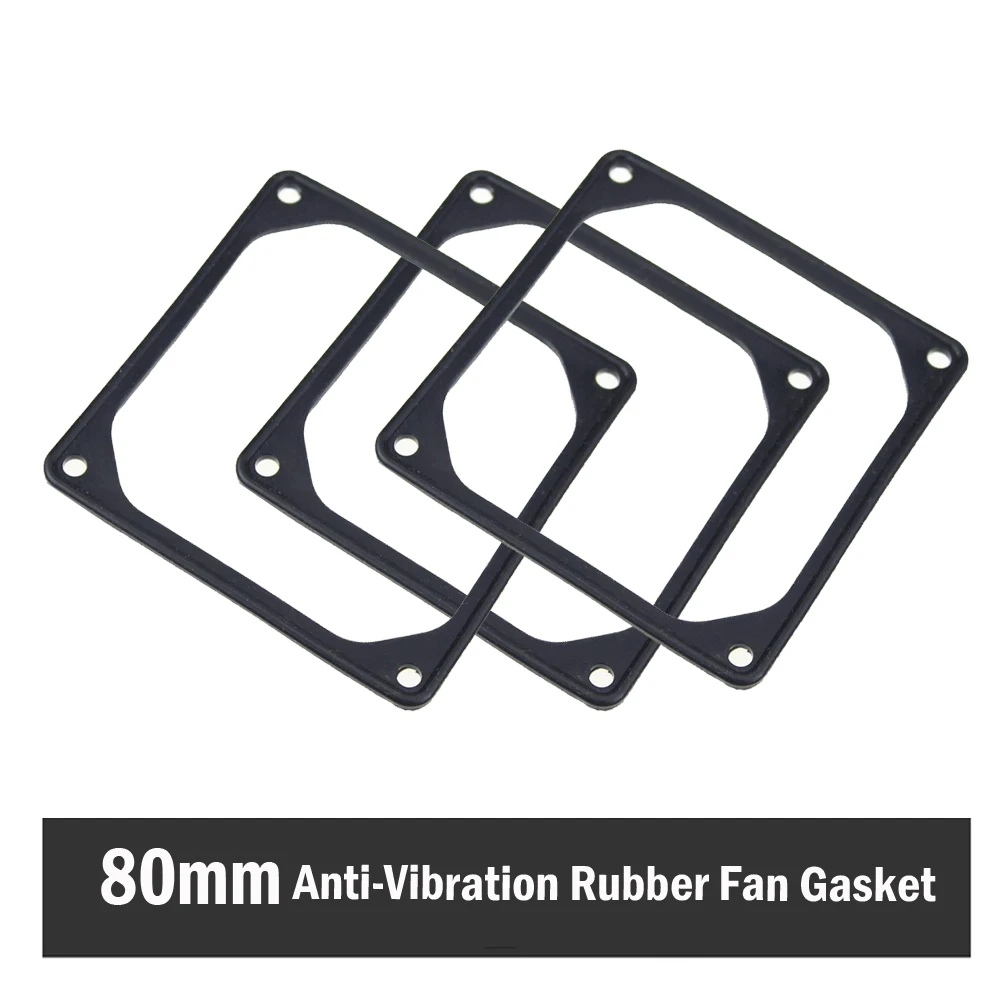 50PCS 80mm 80mmx80mm Anti vibration Silicon Fan Gasket Noise Reducing