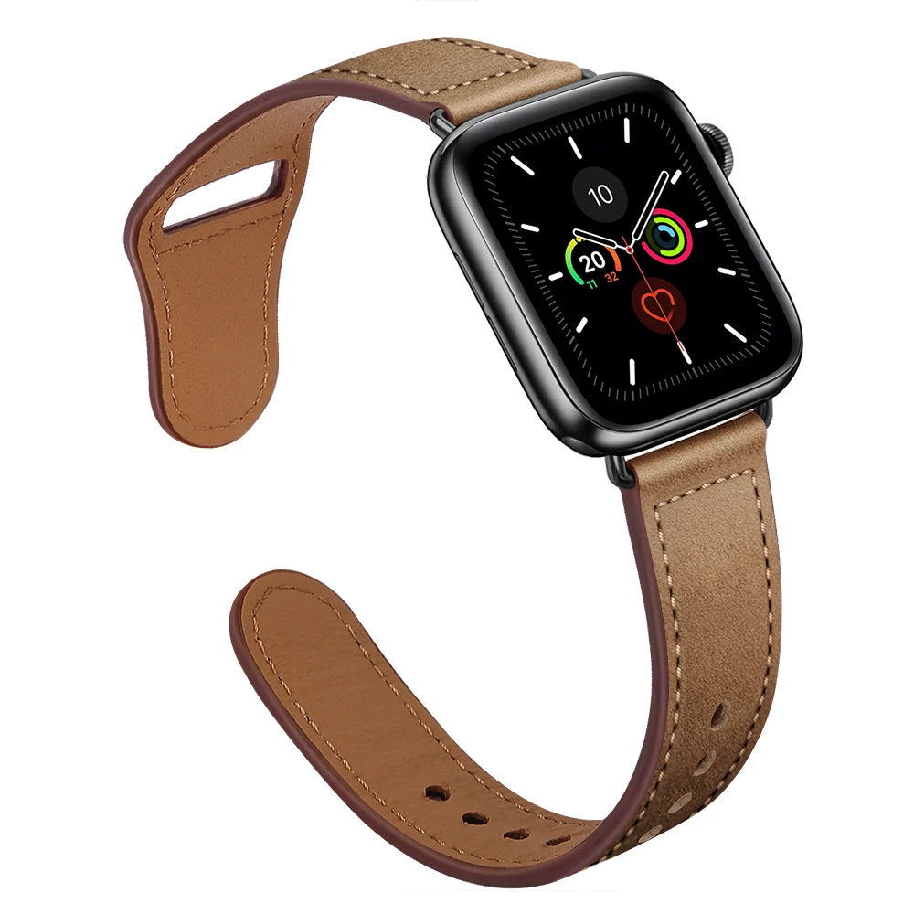 Genuine Leather strap For Apple watch band 49mm 45mm 41mm 44mm 40mm watchband bracelet iWatch series ultra 8 7 6 se 5