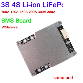 

4S 3S 12V 100A 200A 300A 380A Lithium Li-ion LiFePo4 Battery Protection Board W BMS Balance High current UPS Inverter 3.2V 3.7V