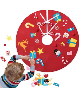 

2020 Merry Christmas Decor For Home Christmas Tree Decor DIY Linen Xmas Tree Skirt Natal Noel Kids Gifts 2021 Happy New Year