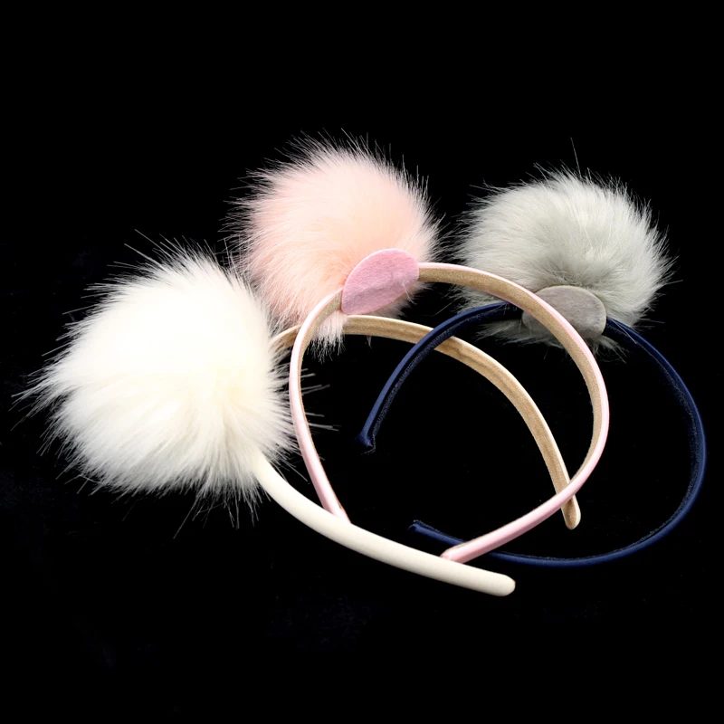 Mix pom hairband 12 шт./лот, блестящие вечерние ободки для волос в виде единорога, пластиковый обруч для головы, блестящий ободок для волос в виде кошачьих ушей, ободок для волос для девочек, ободок для волос, аксессуары для волос - Цвет: Mix pom hairband
