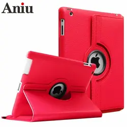 Funda de piel sintética con rotación de 360 grados para iPad, carcasa con soporte para iPad 2, 3, 4, Mini6, tableta inteligente A1395, A1396, A1430