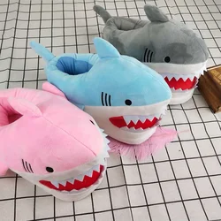 Creative Female Shark Shoes For Women Cartoon Furry Slippers Home Girls Indoor Fur Slides Winter Warm Shoes 2022 New Arrival