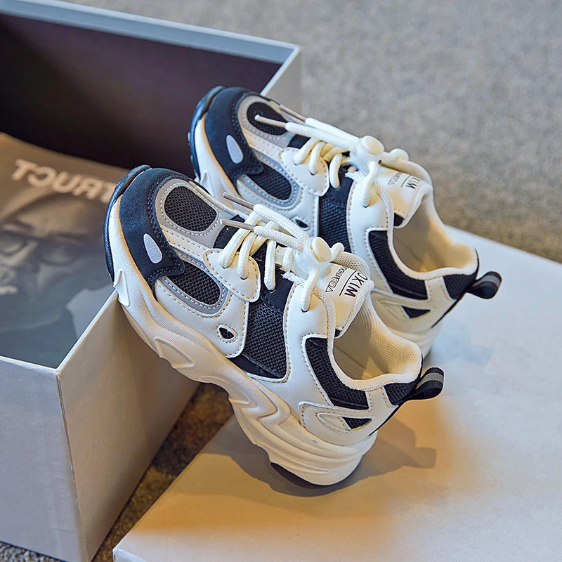 

Autumn And Winter Children's Breathable Daddy Sports Shoes Plus Velvet Sneakers Kids Boys Girls Students Running Shoes New 2022
