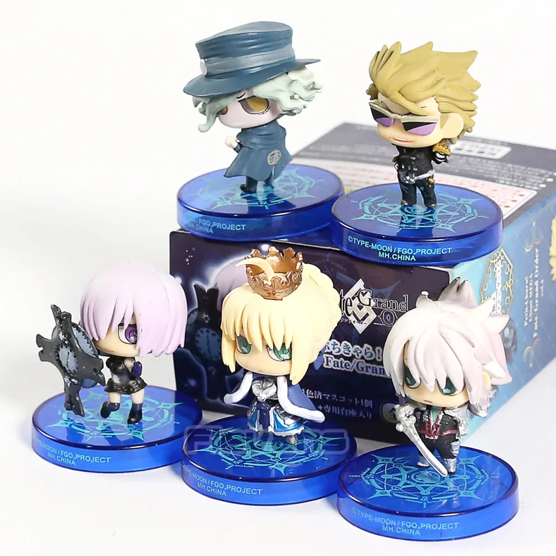 Fate/Grand Order Saber Mash Siegfried Monte Cristo Sakata Kintoki Mini FGO Коллекционные Фигурки версии Q куклы игрушки 5 шт./компл