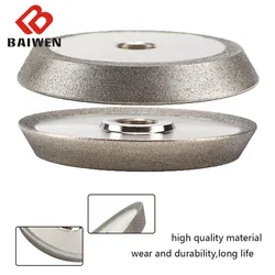 78mm copo galvanizado diamante moagem roda 60 ° discos moedor círculo tungstênio aço fresa polimento ferramentas rotativas