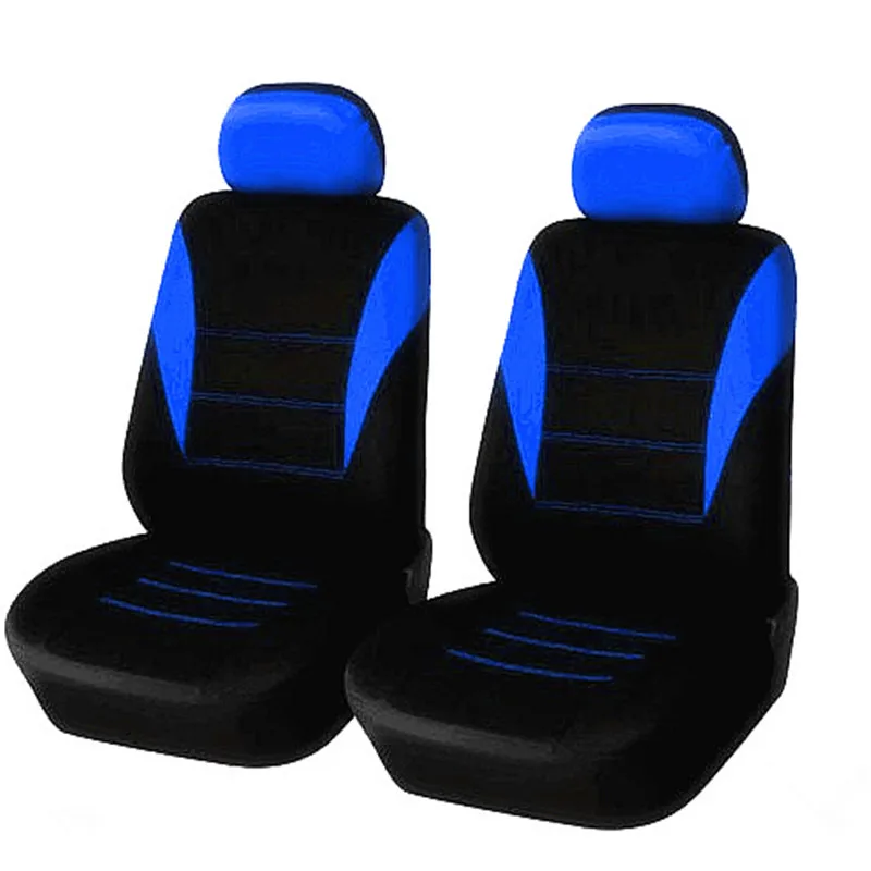 Blue front 2PCS Универсальный сверхмощный хлопок автомобильные чехлы на сиденья водонепроницаемые протекторы фургон для всех транспортных средств - Название цвета: Blue front 2PCS